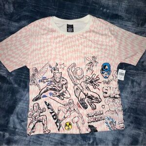 Marvel Kids T-Shirt - Pink and White